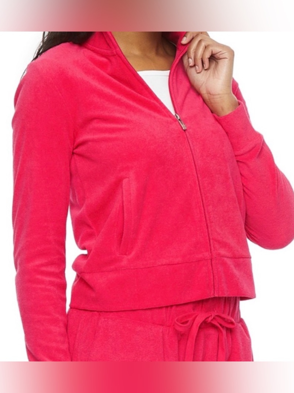 NWT Juicy Couture Bright Pink Zip-Up Jacket